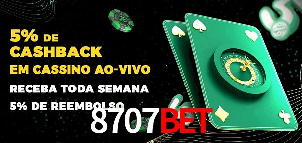 Promoções do cassino ao Vivo 8707bet